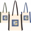 Stripes Style Canvas Shopping Cotton Tote Bag | https://www.bestnamebadges.com