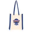 Stripes Style Canvas Shopping Cotton Tote Bag | https://www.bestnamebadges.com