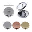 Folding Round Travel Makeup Mirror | https://www.bestnamebadges.com