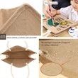 Natural Linen Jute Reusable Tote Bag With Handles | https://www.bestnamebadges.com