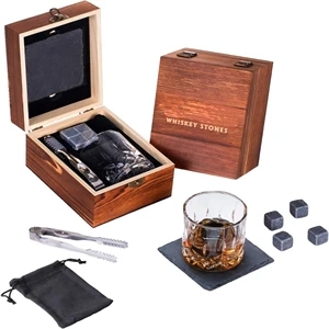 Whiskey Stones And Glass Gift Set