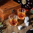 Whiskey Glasses Gift Set 6 Granite Rocks | https://www.bestnamebadges.com