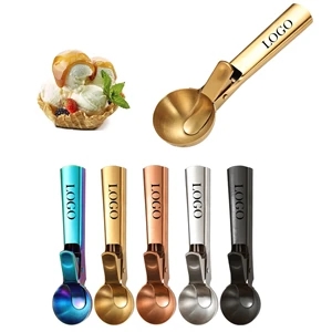 Golden Ice Cream Scoop Spoon