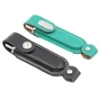 Leather USB Drive with Snap fastener and keyloop | https://www.bestnamebadges.com