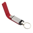 Leather Fast USB with Keyring | https://www.bestnamebadges.com