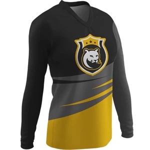 Women's Long Sleeve Volley Ball V-Neck Jersey