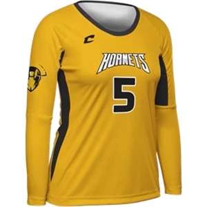 Girl's Juice Crew Neck Long Sleeve Jersey with Mesh Inserts
