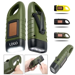 Hand Crank Solar Powered Flashlight