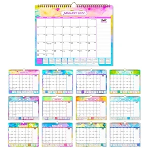 Customized Monthly Wall Calendar For Planning & Organizing