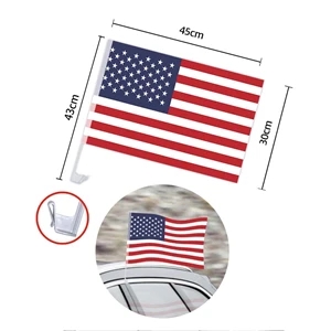 Patriotic Car Window Flag