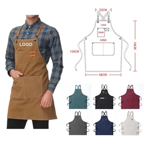 Canvas Cross Back Adjustable Apron | https://www.bestnamebadges.com
