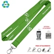 3/4" Recycled PET Lanyard Custom Imprint ID Badge Holder | https://www.bestnamebadges.com