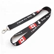 Recycled PET Sublimation Lanyard Custom Imprint Badge Holder | https://www.bestnamebadges.com
