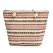 Large Striped Canvas Beach Bag With Cotton Rope Handles | https://www.bestnamebadges.com