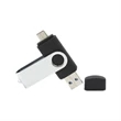 Multi-port Type-C Flash Drives Rotating Swivel USB Drive | https://www.bestnamebadges.com
