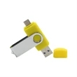 Multi-port Type-C Flash Drives Rotating Swivel USB Drive | https://www.bestnamebadges.com