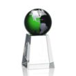 Heathcote Globe Award - Green/Silver | https://www.bestnamebadges.com