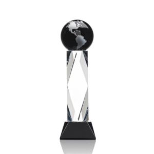 Ripley Globe Award - Black/Silver | https://www.bestnamebadges.com