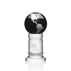 Colverstone Globe Award - Black/Silver | https://www.bestnamebadges.com