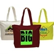 12 oz. Zipper Cotton Canvas Tote Bag (20" x 15") | https://www.bestnamebadges.com