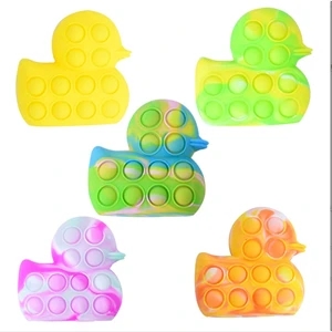 Duck Shaped Silicone Push Pop Bubble Toy