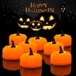Halloween 12 Pack Led Pumpkin Light | https://www.bestnamebadges.com