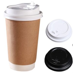 MOQ1000 12 Oz. Double Wall Disposable Coffee Cups with Lids