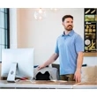 Men's Heathered Eco-Logic Stretch Polo | https://www.bestnamebadges.com