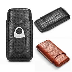 Cigar Case Humidor With Cutter Stainless Steel