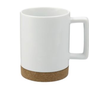 Bates 15oz Ceramic Mug w/ Cork Base | https://www.bestnamebadges.com