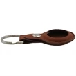 Leather Tag Holder w/ Snap Button & Keyring Custom Logo | https://www.bestnamebadges.com
