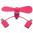 USB Mini fan with 3 in one connector with Type C | https://www.bestnamebadges.com