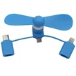 USB Mini fan with 3 in one connector with Type C | https://www.bestnamebadges.com