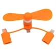 USB Mini fan with 3 in one connector with Type C | https://www.bestnamebadges.com