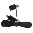 USB Mini fan with 3 in one connector with Type C | https://www.bestnamebadges.com