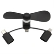 USB Mini fan with 3 in one connector with Type C | https://www.bestnamebadges.com