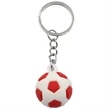 Soccer Shaped Keychains Silicone Keyring | https://www.bestnamebadges.com