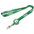 3/4" Polyester Lanyard with Retractable Reel Combo | https://www.bestnamebadges.com