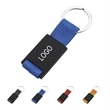 Custom Square Metal Webbed Keychain | https://www.bestnamebadges.com