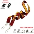 1" Custom Open Ended Polyester Lanyard w/ Badge Holder | https://www.bestnamebadges.com