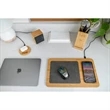 Auden Bamboo Wireless Charging Mouse Pad | https://www.bestnamebadges.com