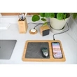 Auden Bamboo Wireless Charging Mouse Pad | https://www.bestnamebadges.com