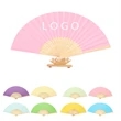 Fancy Bamboo Hand Fan - Custom | https://www.bestnamebadges.com
