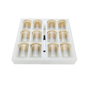 6Oz Small Air Tight Storage Containers With Natural Bamboo