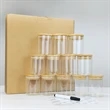6Oz Small Air Tight Storage Containers With Natural Bamboo | https://www.bestnamebadges.com