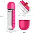 Portable Pill Organizer Water Bottle | https://www.bestnamebadges.com
