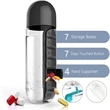 Portable Pill Organizer Water Bottle | https://www.bestnamebadges.com