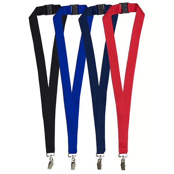 Blank Lanyard w/ Breakaway Safety Release - Bulldog Clip
