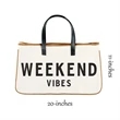 Canvas Tote Bag With Leather Handle | https://www.bestnamebadges.com