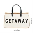 Canvas Tote Bag With Leather Handle | https://www.bestnamebadges.com
